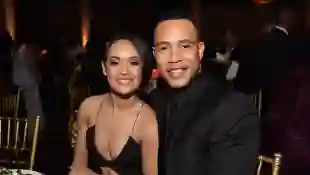 Grace and Trai Byers attend BET Presents the American Black Film Festival Honors on February 17, 2017 in Beverly Hills, California.