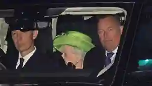 Watch: Queen Elizabeth Spotted Leaving Royal Christening Ceremony 2021 Zara Eugenie great-grandchildren August Brooksbank Lucas Tindall video photos pictures health update news latest royal family
