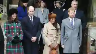 Duchess Kate, Prince William, Duchess Meghan and Prince Harry in Sandringham Christmas 2017