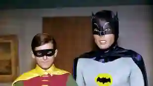 Adam West and Burt Ward as "Batman" and "Robin" in the 1960's.