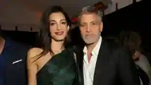 Amal and George Clooney attend the premiere of Hulu's "Catch-22" on May 07, 2019 in Hollywood, California.
