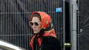 Angelina Jolie filming 'Maria'
