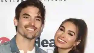 Ashley Iaconetti and Jared Haibon attend a red carpet event in 2019.