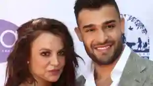 Britney Spears and Sam Asghari attend the 2019 Daytime Beauty Awards, September 20, 2019.