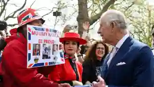 King Charles Greets Wellwishers On The Mall Ahead Of Coronation Day