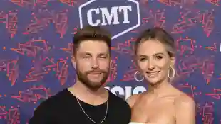 Chris Lane and Lauren Bushnell attend the 2019 CMT Music Awards on June 05, 2019 in Nashville, Tennessee.