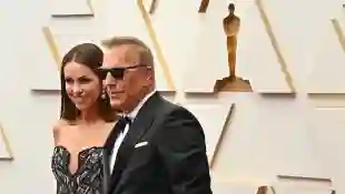 Christine Baumgartner and Kevin Costner