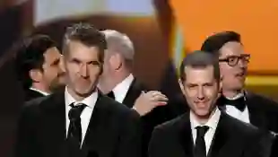 David Benioff and D.B. Weiss at the 2019 Emmy Awards.