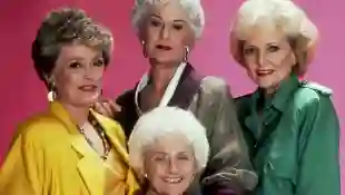 Rue McClanahan, Beatrice Arthur, Estelle Getty & Betty White in a promotional still for 'The Golden Girls'.