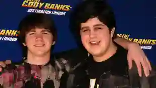 Drake Bell and Josh Peck at the premiere of Agent Cody Banks 2-Destination London at Mann National Theatre, Westwood, CA