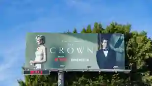 The Crown Advertising A picture of a large billboard about the show The Crown on Netflix. Copyright: xZoonar.com/BrunoxC