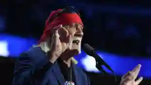 July 18, 2024, Milwaukee, Wisconsin, USA: HULK HOGAN speaks on the fourth day of the Republican National Convention at F