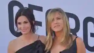 Courteney Cox and Jennifer Aniston at the American Film Institute in 2018.