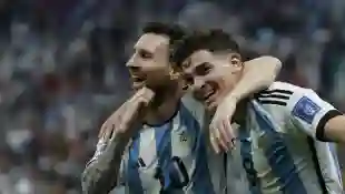 Lionel Messi and Julian Alvarez