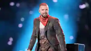 Justin Timberlake performing at the 2018 Super Bowl