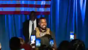 Kanye West at his first Presidential campaign event on Sunday, July 19, 2020, in North Charleston, South Carolina.