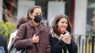 Katie Holmes And Suri Cruise Step Out - NYC Actress Katie Holmes and daughter Suri enjoying a sunday afternoon together,