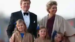 King Willem Alexander, Queen Maxima and their daughters Princess Catharina-Amalia; Princess Alexia and Princess Ariane of The Netherlands arrive at the Muziekbouw, April 30, 2013.