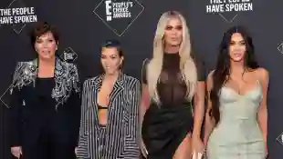 Kris Jenner, Kourtney Kardashian, Khloé Kardashian and Kim Kardashian attend`Kim Kardashian the 2019 E! People's Choice Awards on November 10, 2019 in Santa Monica, California.