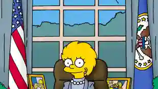 The Simpsons Predicting The Future Kamala Harris suit Lisa President Trump 2021