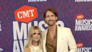 Maren Morris and Ryan Hurd attend the 2019 CMT Music Awards at Bridgestone Arena on June 05, 2019