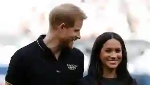 Duchess Meghan and Prince Harry at an MLB game in London