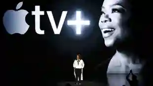 Oprah Winfrey at the unveiling event for Apple's new streaming service Apple TV+.
