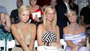 Paris Hilton, Nikki Hilton, Tinsley Mortimer at ALVIN VALLEY SPRING/SUMMER 2006 FASHION SHOW on September 12, 2005.