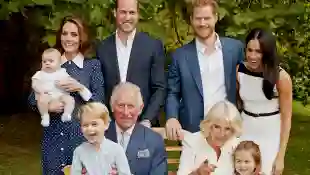 Prince Charles with his children and grandchildren outside clarence house in 2018
