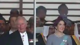 Prince Charles and Princess Mary of Denmark in Tokyo, Japan. Where was Camilla?