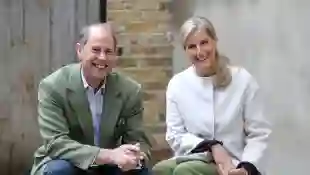 Prince Edward and Sophie, Countess of Wessex during their visit to Vauxhall City Farm on October 01, 2020, in London, England.