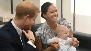 Prince Harry, Meghan Markle and Prince Archie in Cape Town, South Africa in 2019.
