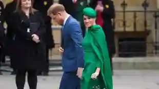 El príncipe Harry y la duquesa Meghan en el Commonwealth Day Service en Londres el lunes.