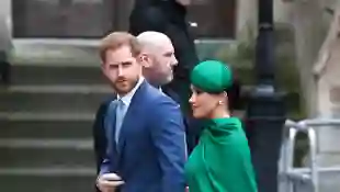 Prince Harry and Duchess Meghan at the Commonwealth Day Service on Monday.