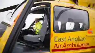 Prince William rescue pilot on duty at East Anglian Air Ambulance