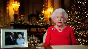 . 24/12/2021. Windsor, United Kingdom. Queen Elizabeth II records her annual Christmas broadcast in the White Drawing R