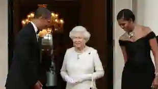 Queen Elizabeth, Barack Obama and Michelle Obama 2011 in London
