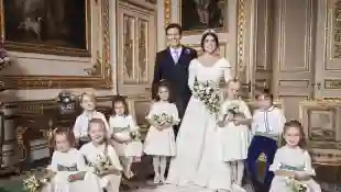 Princess Eugenie, Jack Brooksbank and their flower girls and page boys