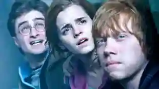 Daniel Radcliffe, Emma Watson and Rupert Grint in a scene from the film "Harry Potter and the Deathly Hallows: Part 2"