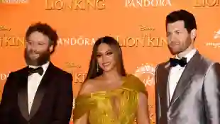 Beyoncé, Seth Rogen and Billy Eichner at The Lion King premiere in London