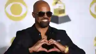 Shemar Moore poses in the press room during the 60th Annual Grammy Awards on January 28, 2018, in New York.