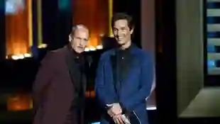 Woody Harrelson and Matthew McConaughey On Stage