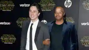 Zach Braff and Donald Faison attend the Premiere of Walt Disney Pictures and Lucasfilm's "Star Wars: The Force Awakens" on December 14, 2015 in Hollywood, California