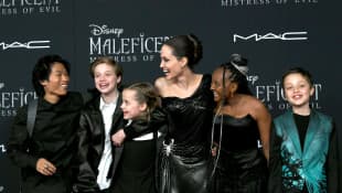 Angelina Jolie With Her Children