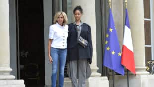 Brigitte Macron and Rihanna
