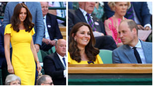 Duchess Catherine attends the Men's Singles final at Wimbledon 