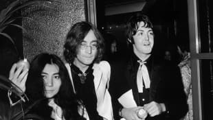 Paul McCartney, John Lennon and Yoko Ono