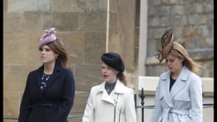 Princess Eugenie, Princess Beatrice and Lady Louise Windsor