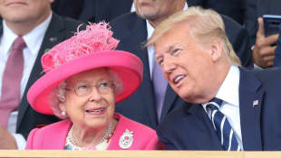 Queen Elizabeth II and Donald Trump