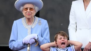 Queen Elizabeth II and Prince Louis